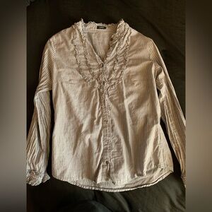 J. Crew Gray Striped Button Down Shirt